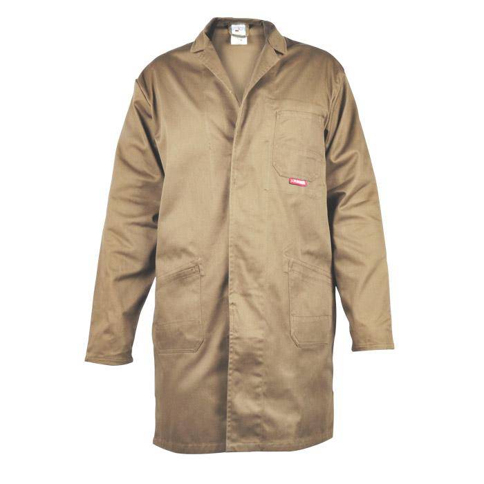 Arbeitsmantel - Gr. 94 - khaki - 40% PES - 60% CO - 290 g/m² - schmutz- und staubabweisend - atmungsaktiv - "BW 290"