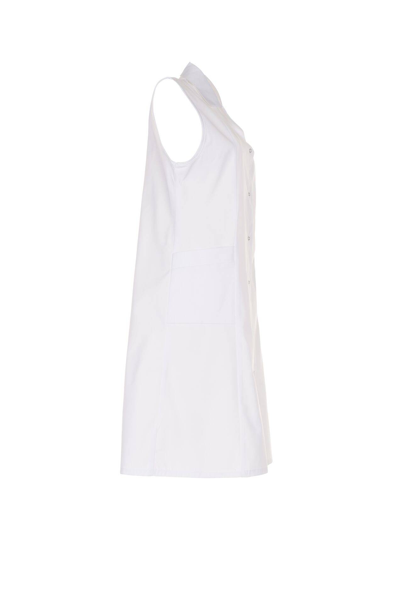 Damen Berufsmantel Mischgewebe ärmellos reinweiß Größe 50