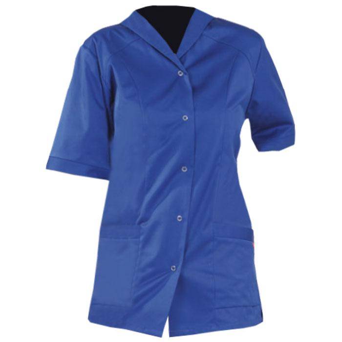 Arbeitsmantel - Gr. 54 - kornblau - 65 % PES - 35 % CO - widerstandsfähig - pflegeleicht - 1/4 Arm - Rückengurt - "Damen BW"