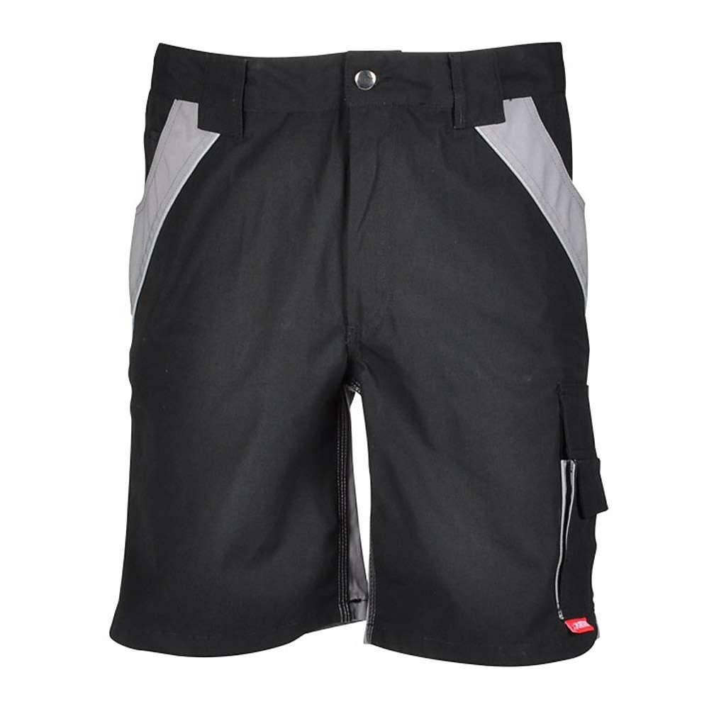Shorts - Gr. XXL - schwarz/zink - 65 % Polyester/ 35 % Baumwolle - "Plaline" - Reflexbiesen 3MTM - atmungsaktiv