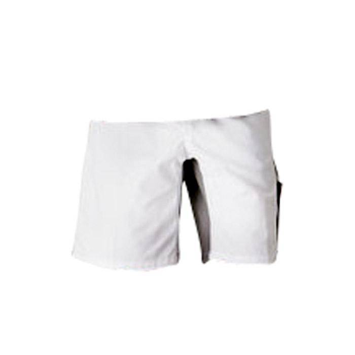 Shorts - Gr. M - weiß/zink - 65 % Polyester/ 35 % Baumwolle - "Plaline" - Reflexbiesen 3MTM - atmungsaktiv