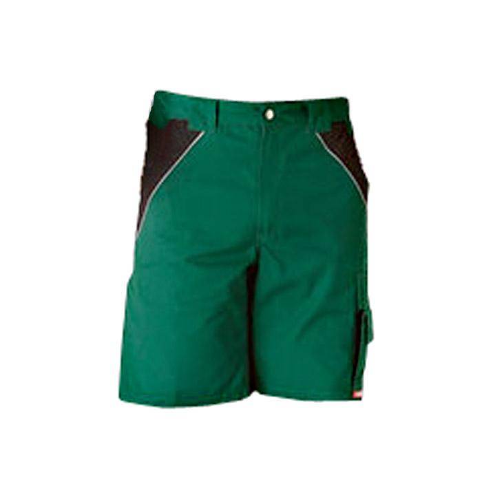 Arbeits-Shorts - Gr. M - grün/schwarz - 65 % Polyester/ 35 % Baumwolle - "Plaline" - Reflexbiesen 3MTM - atmungsaktiv