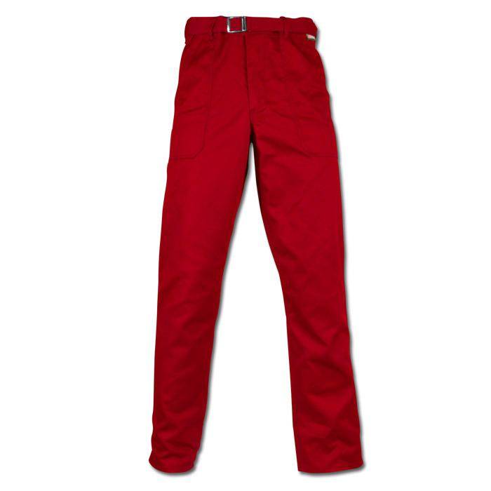 Bundhose - Gr. 58 - rot - Norm EN 26330 - 40% PES - 60% CO - 290 g/m² - schmutz- u. staubabweisend - atmungsaktiv - "MG 290"
