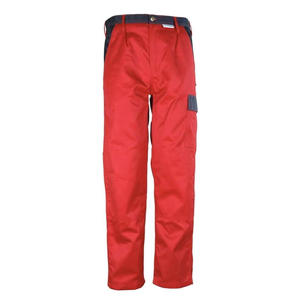 Bundhose - Gr. 110 - rot/marine - Norm EN 26330 - 65% PES - 35% CO - 320 g/m² - mehr Haltbarkeit und Lebensdauer - Knieverstärkung - "Tristep"