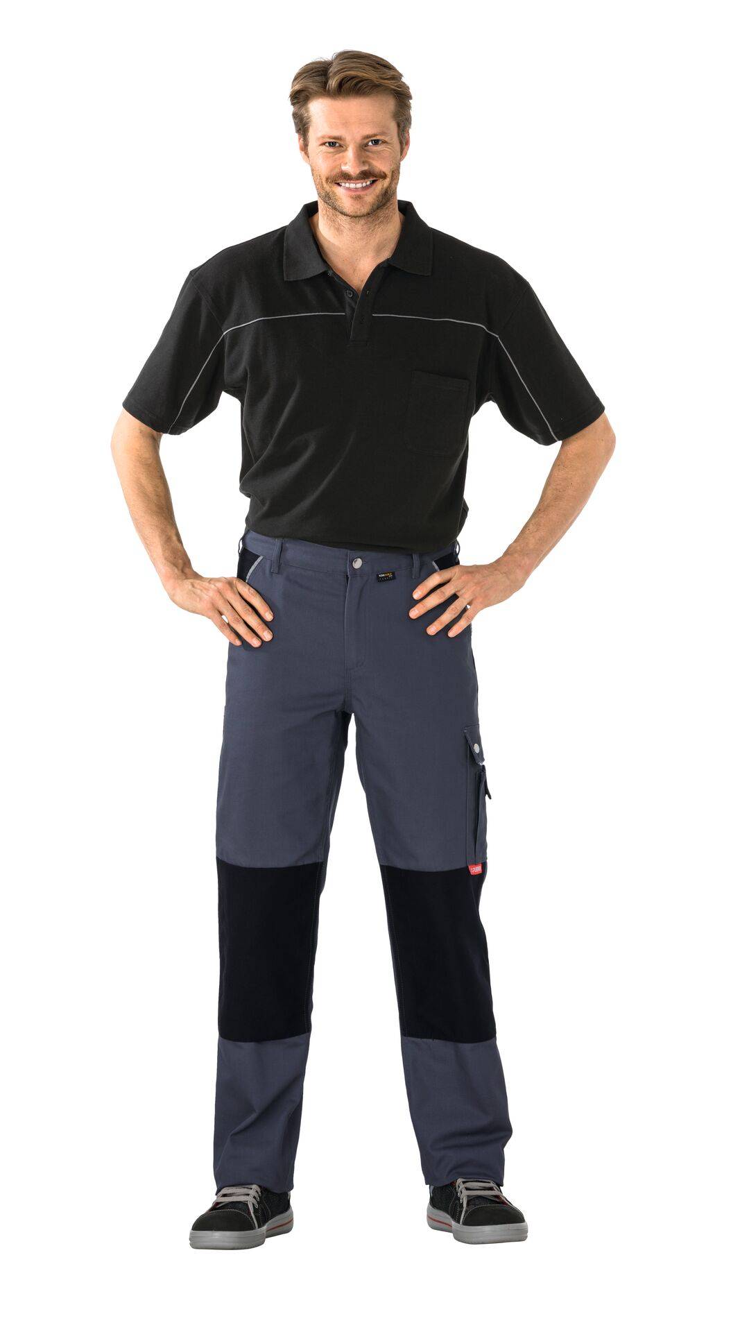 Canvas 320 Bundhose grau/schwarz Größe 25