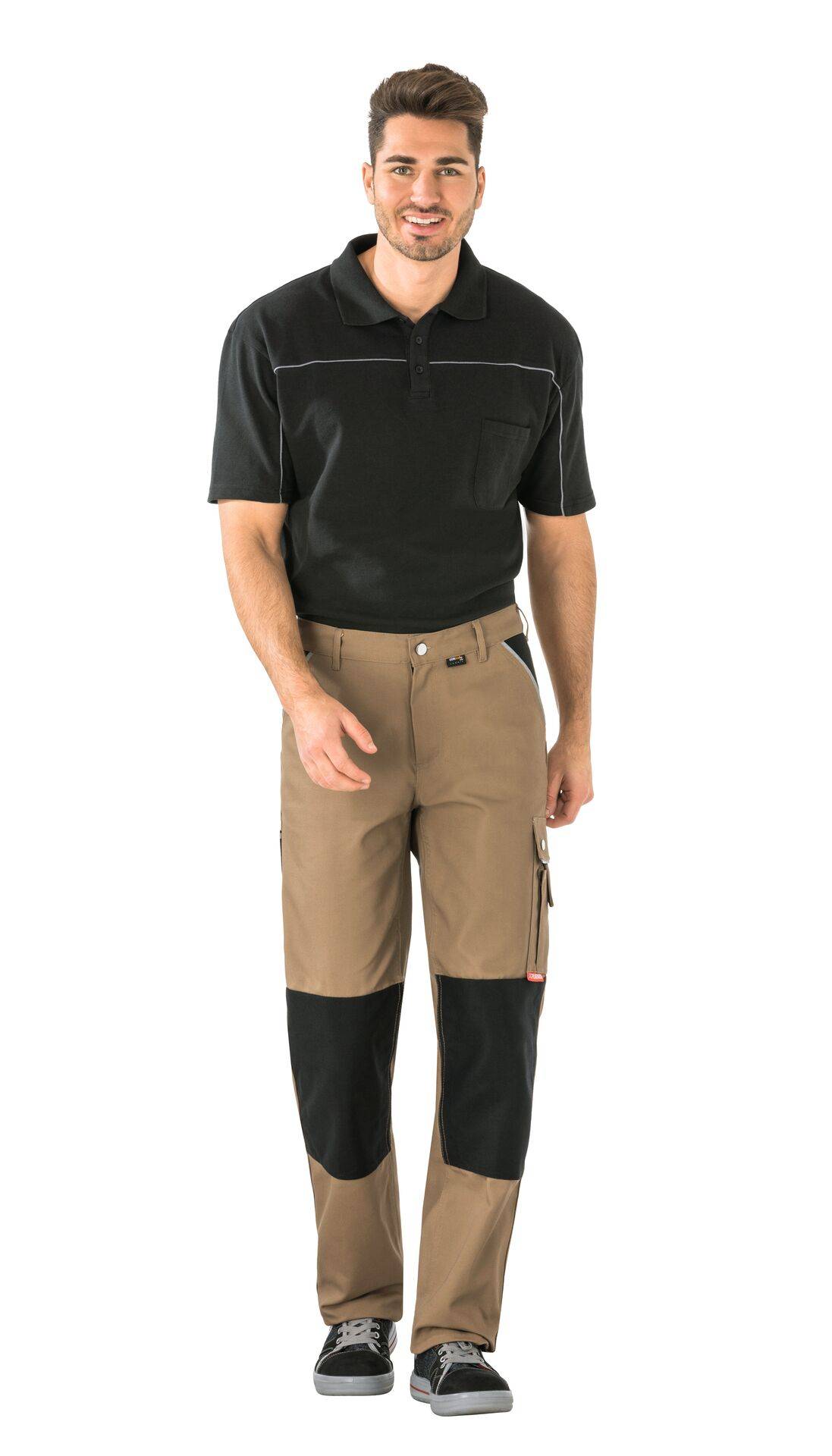 Canvas 320 Bundhose khaki/schwarz Größe 42