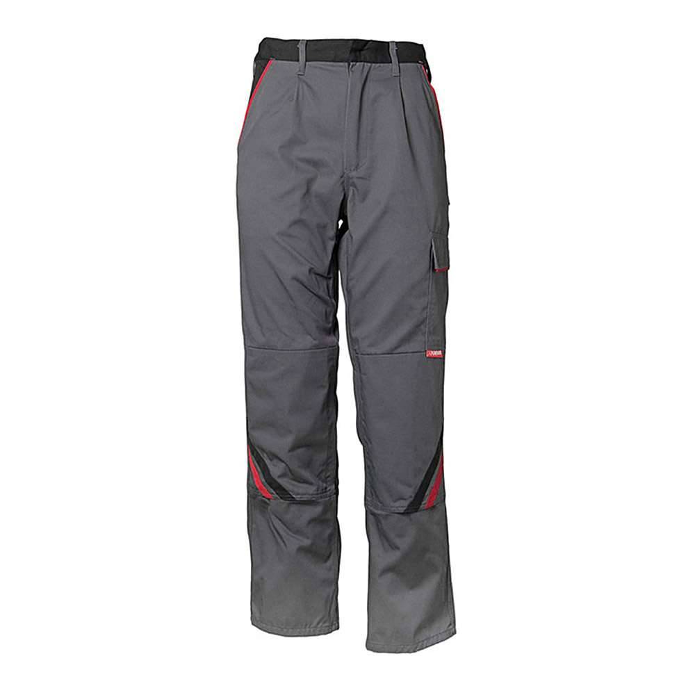 Bundhose - Gr. 42 - schiefer/schwarz - 35/65% MG - "Highline" - Gummizug im Bund