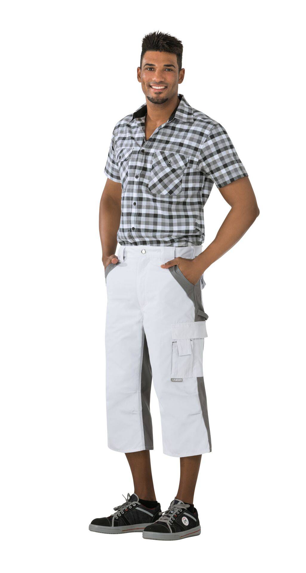 Plaline 3/4 Hose reinweiß/zink Größe M