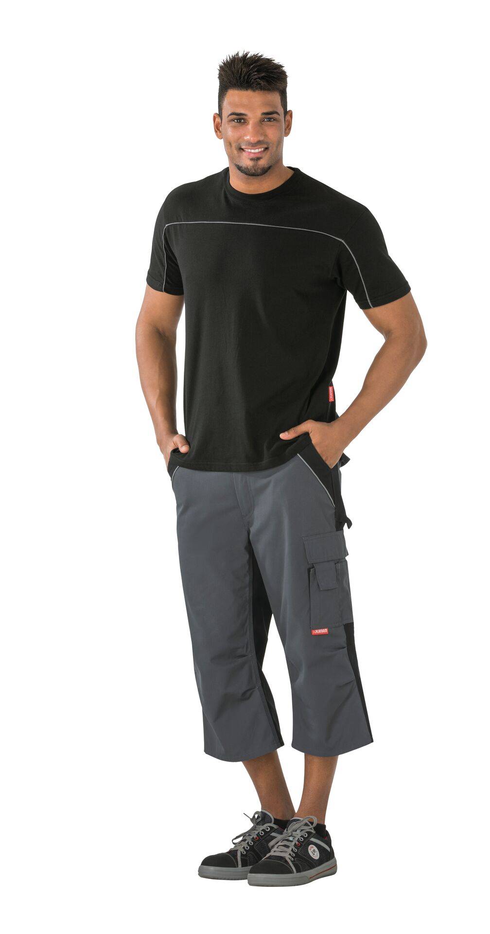 Plaline 3/4 Hose schiefer/schwarz Größe XXXL