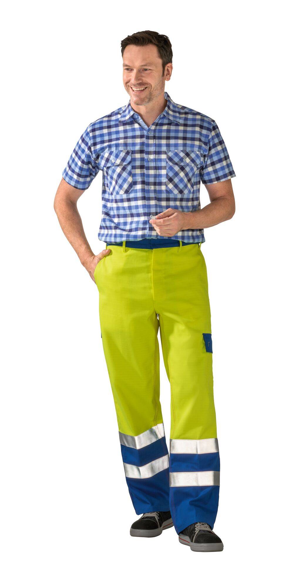 Major Protect Warnschutz Warn Bundhose warngelb/kornblau Größe 54