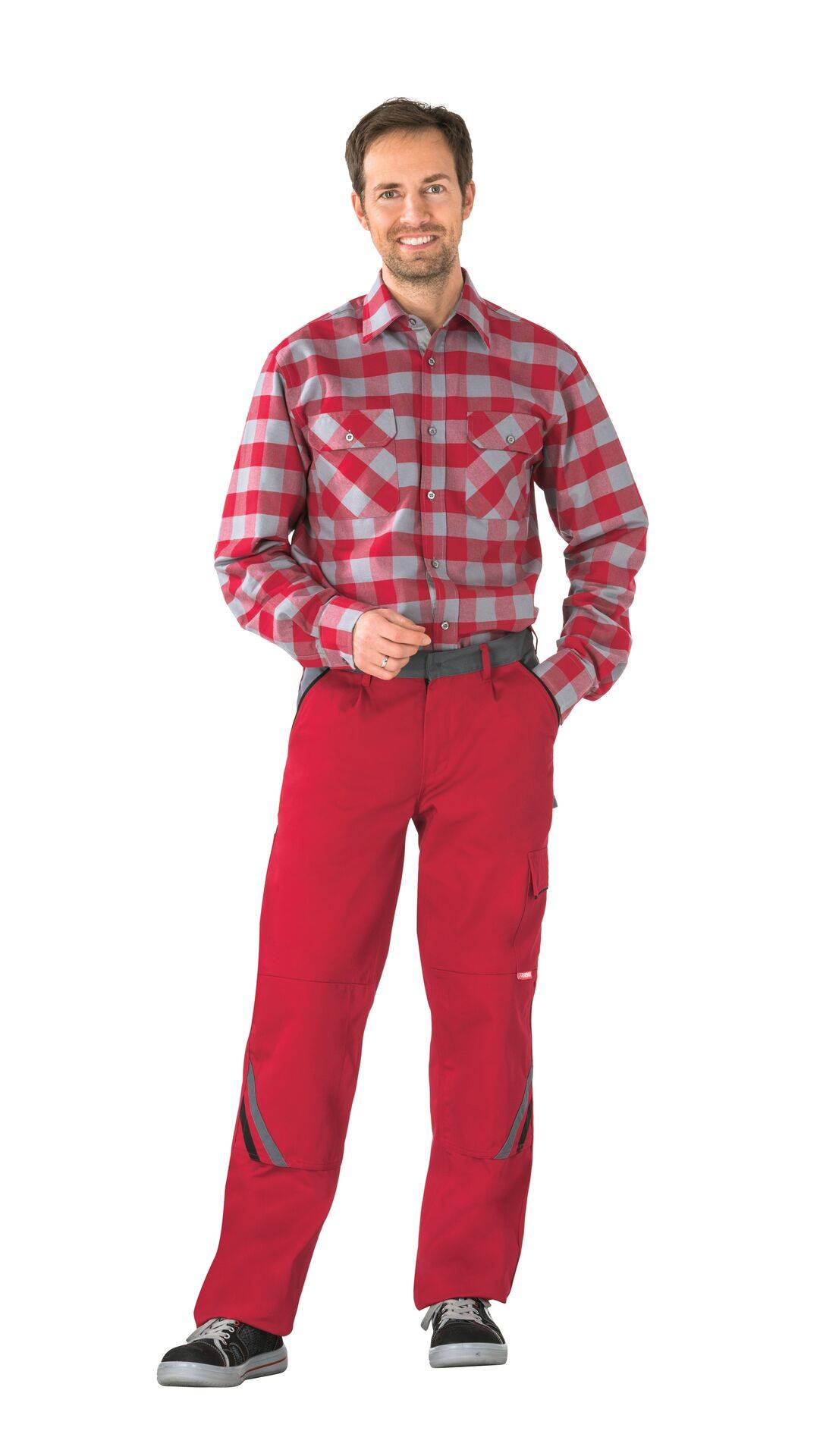 Highline Bundhose rot/schiefer/schwarz Größe 42