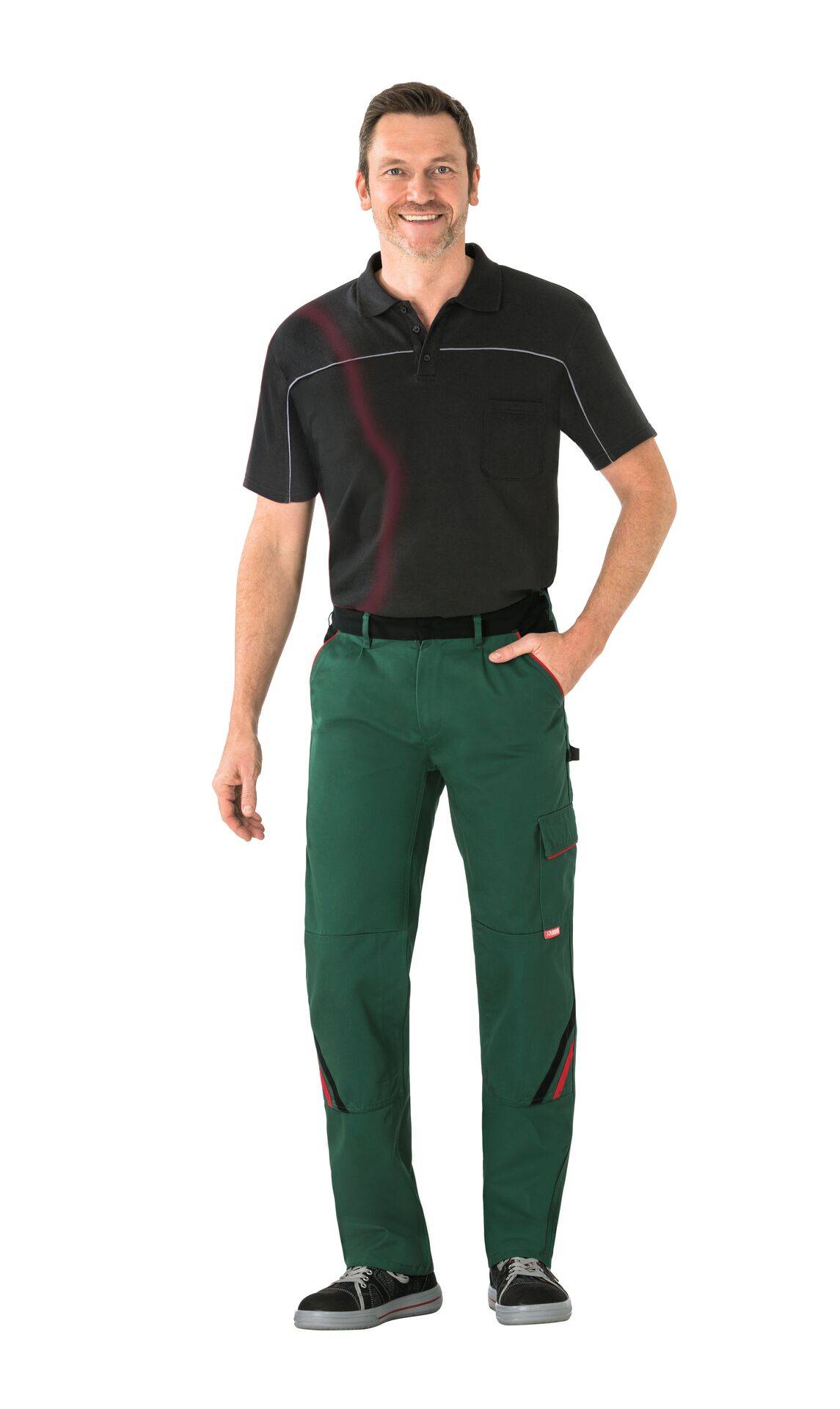 Highline Bundhose grün/schwarz/rot Größe 42