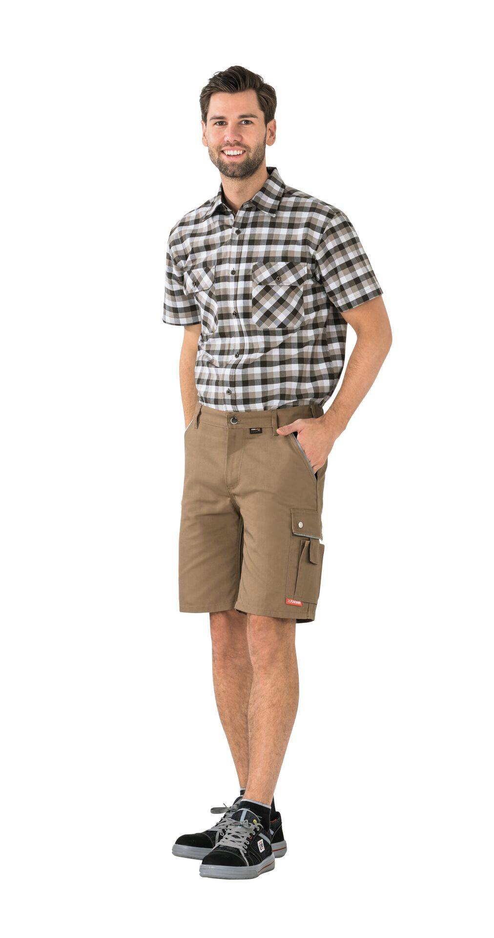 Canvas 320 Shorts khaki/schwarz Größe XL