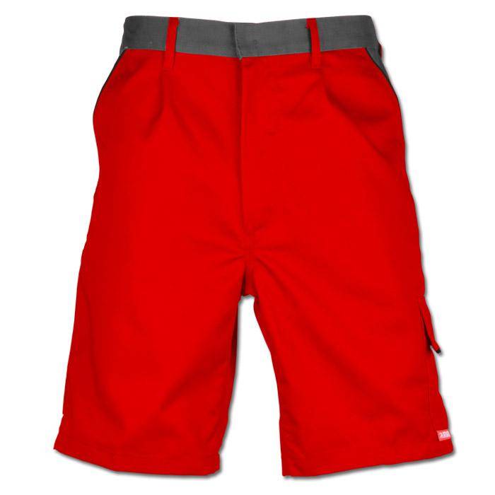 Arbeitsshorts - Gr. XS - rot/schiefer - 65% PES - 35% CO - strapazierfähig - atmungsaktiv - ideal für den Sommer - "Highline"