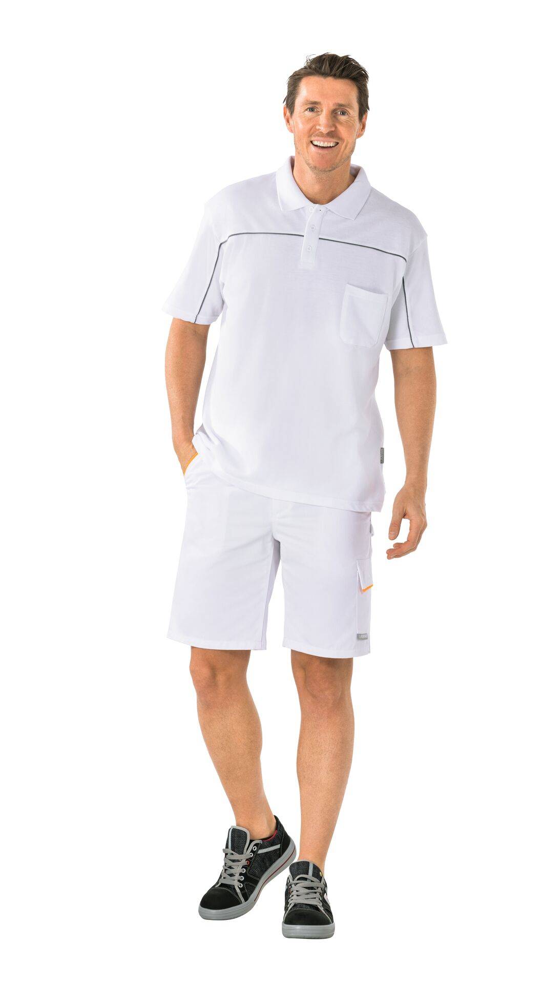 Highline Shorts reinweiß/reinweiß/gelb Größe M