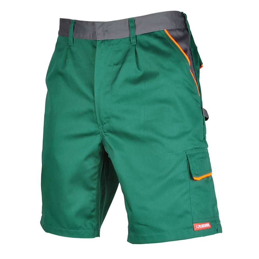 Shorts - Gr. XS - grün/orange - 65% PES - 35% CO - strapazierfähig - ideal für wärmere Jahreszeiten - "Visline"