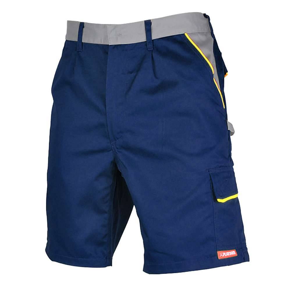 Shorts - Gr. L - marine/gelb - 65% PES - 35% CO - strapazierfähig - ideal für wärmere Jahreszeiten - "Visline"