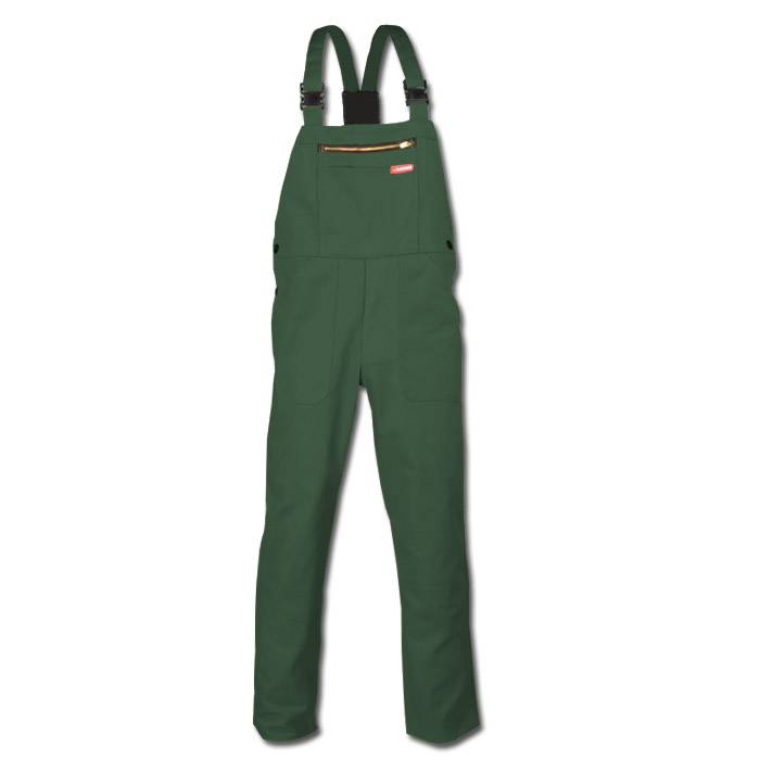 Arbeitslatzhose - Gr. 52 - grün - Norm EN 26330 - 100% CO - ca. 290 g/m² - widerstandsfähig geg. chem./mech. Einflüsse - "BW 290"