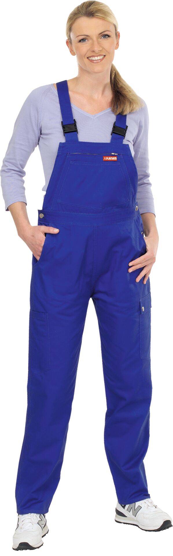 Damen Latzhose kornblau Größe 44