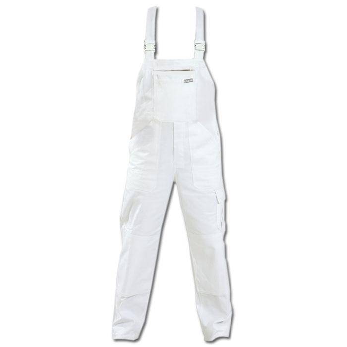 Arbeitslatzhose - Gr. 98 - weiß - Norm EN 26330 - 65% PES - 35% CO - 260 g/m² - widerstandsfähig und robust - lange Lebensdauer - "MG 260"