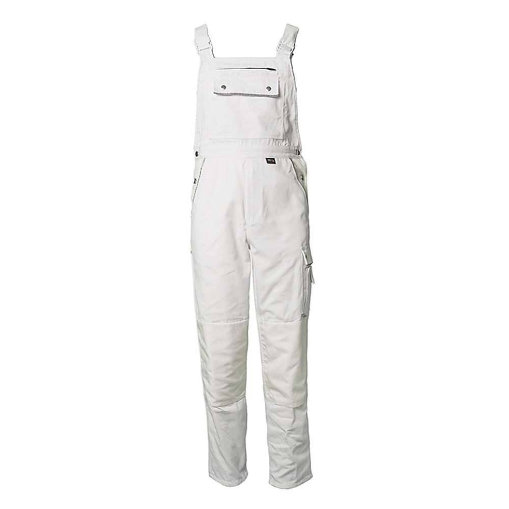 Arbeitslatzhose - Gr. 98 - weiss - Norm EN 26330 - 65% PES - 35% CO - ca. 320 g/m² - atmungsaktiv - schmutz- und wasserabweisend - "Canvas 320"