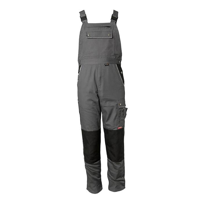 Arbeitslatzhose - Gr. 110 - grau - Norm EN 26330 - 65% PES - 35% CO - ca. 320 g/m² - atmungsaktiv - schmutz- und wasserabweisend - "Canvas 320"