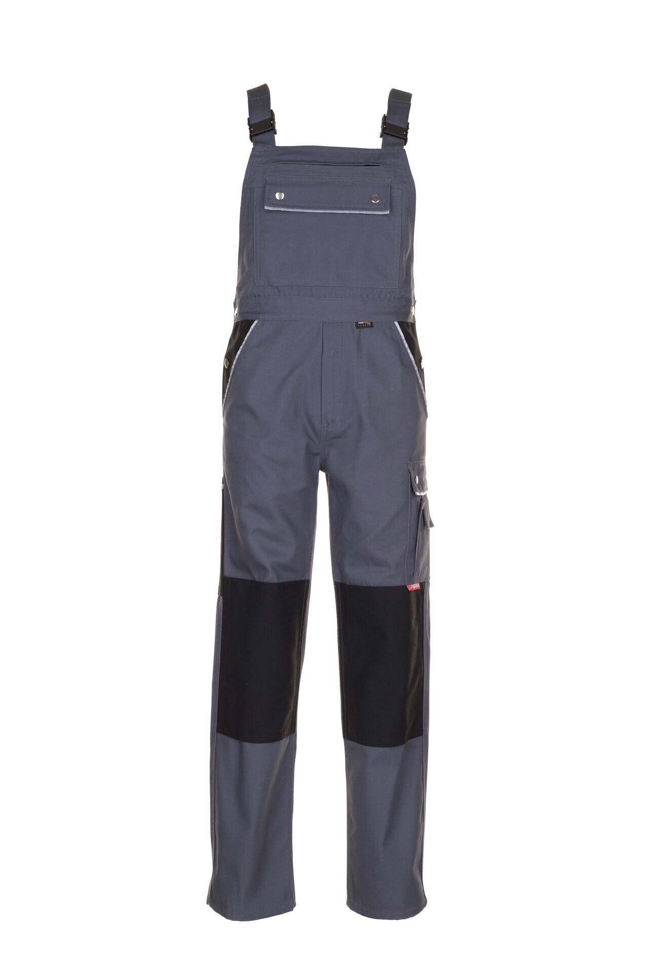 Canvas 320 Latzhose grau/schwarz Größe 24