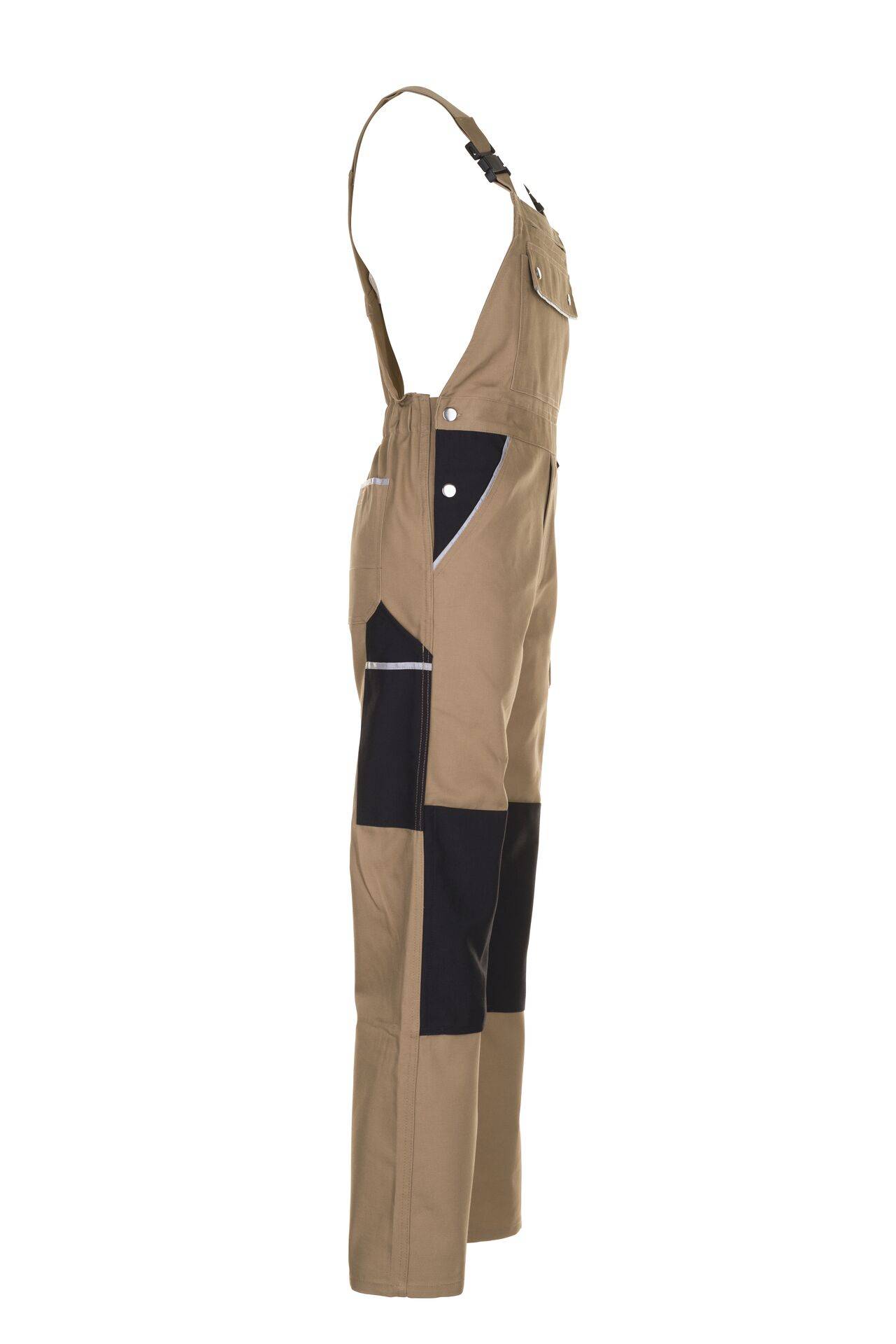 Canvas 320 Latzhose khaki/schwarz Größe 24