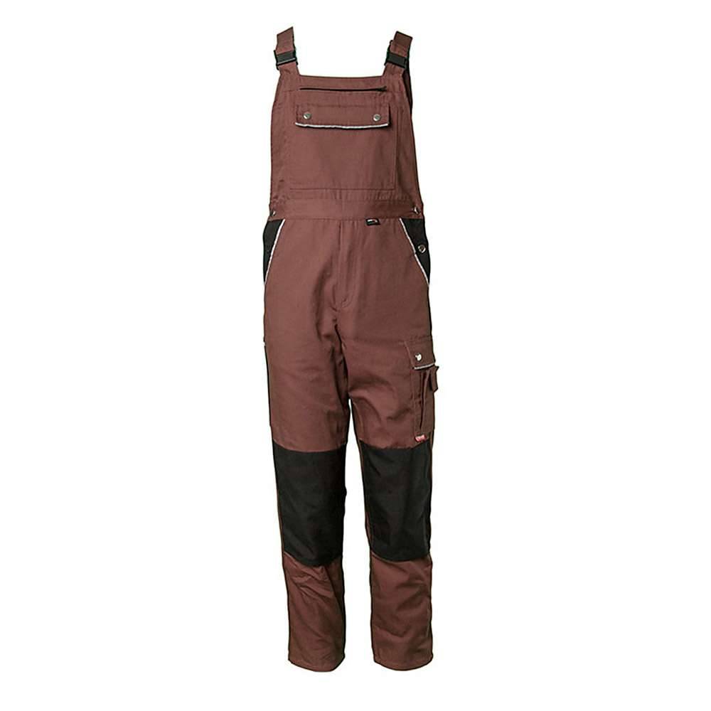 Arbeitslatzhose - Gr. 27 - braun/schwarz- 65% PES - 35% CO - 320 g/m² - atmungsaktiv - schmutz- und wasserabweisend - "Canvas 320"
