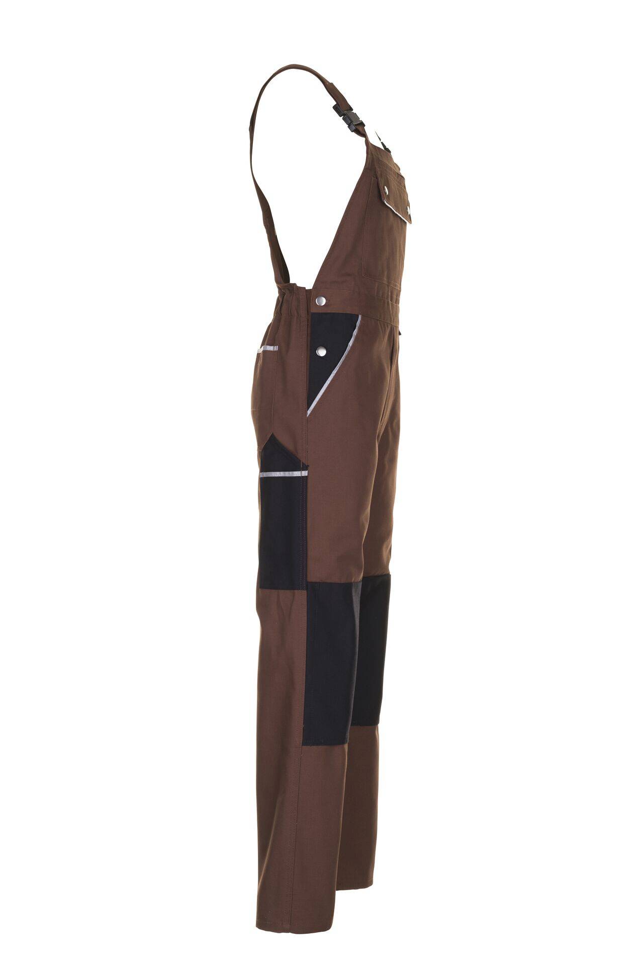 Canvas 320 Latzhose braun/schwarz Größe 28