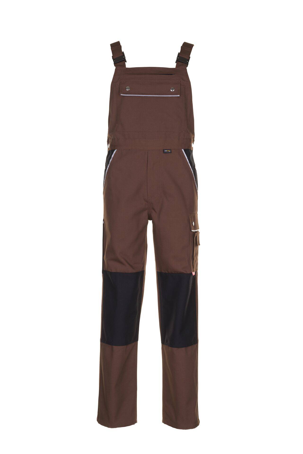Canvas 320 Latzhose braun/schwarz Größe 28