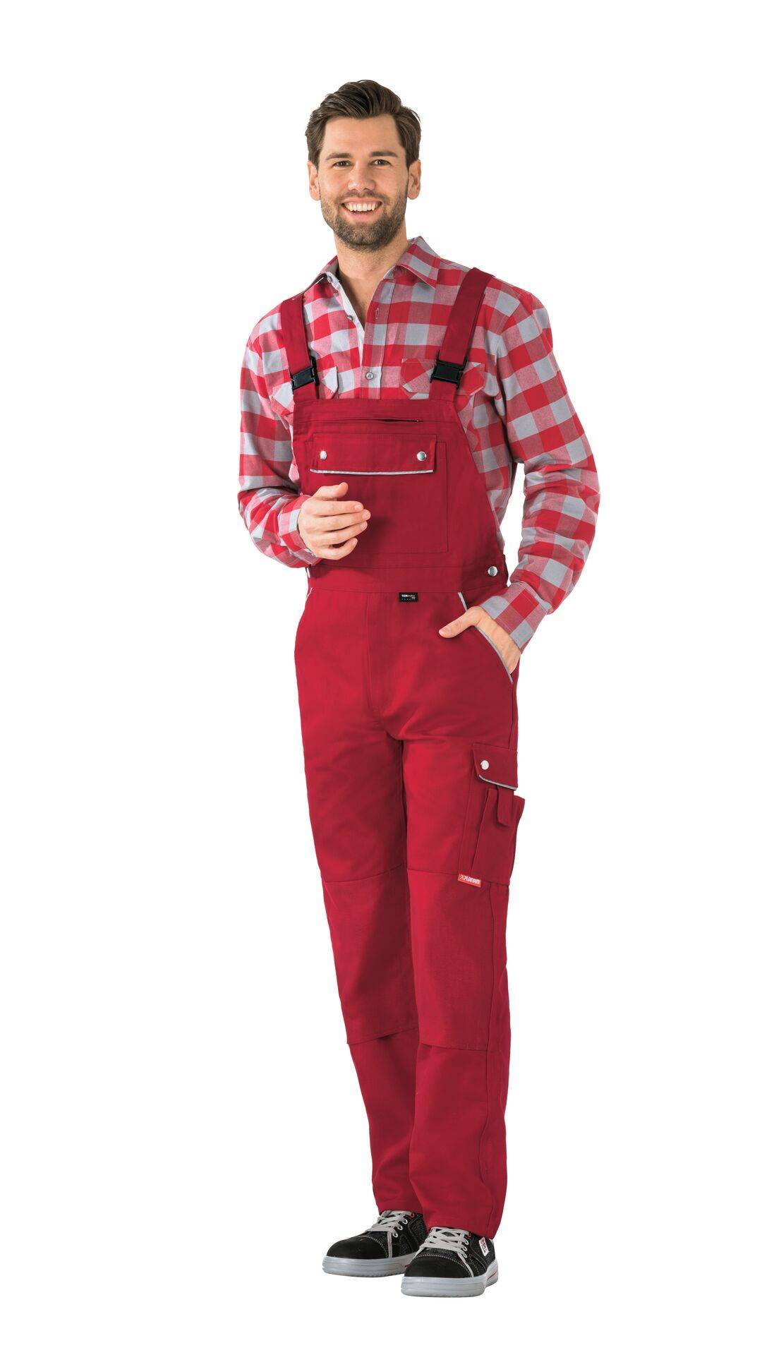 Canvas 320 Latzhose rot/rot Größe 24