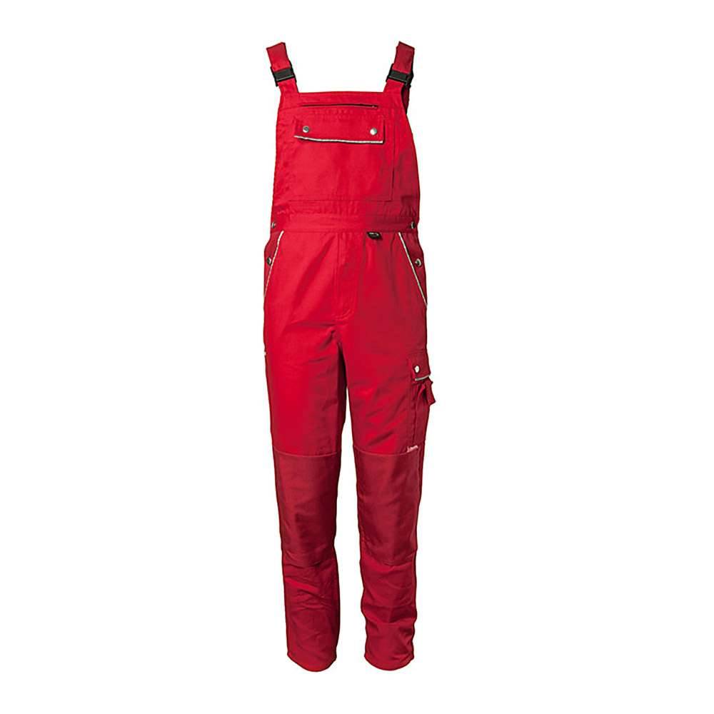 Arbeitslatzhose - Gr. 90 - rot - Norm EN 26330 - 65% PES - 35% CO - 320 g/m² - atmungsaktiv - schmutz- und wasserabweisend - "Canvas 320"