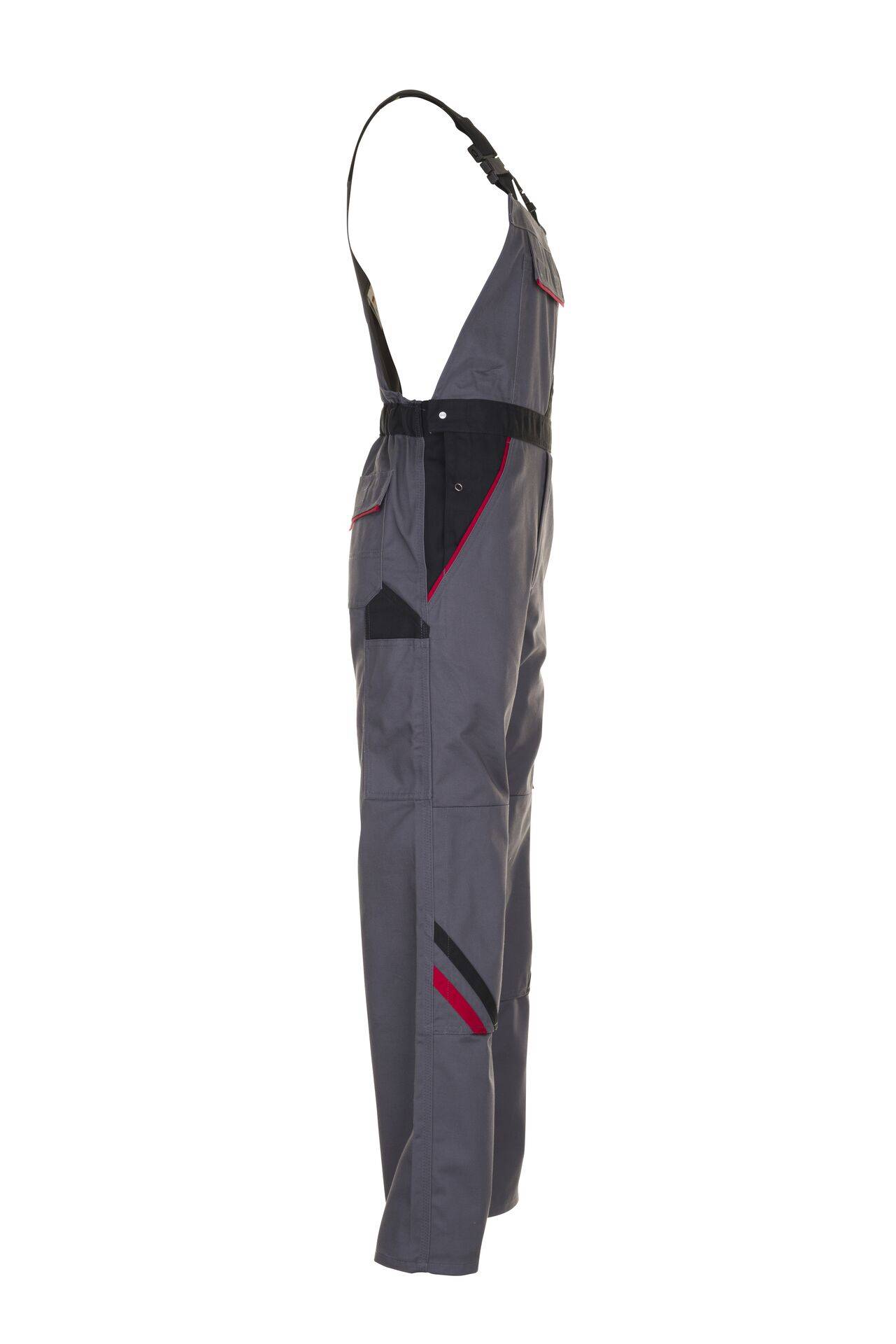 Highline Latzhose schiefer/schwarz/rot Größe 53