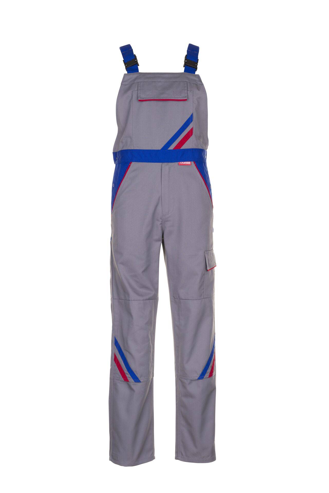 Highline Latzhose zink/kornblau/rot Größe 66
