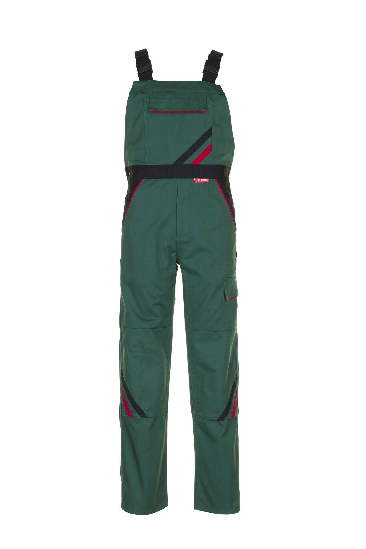 Highline Latzhose grün/schwarz/rot Größe 58