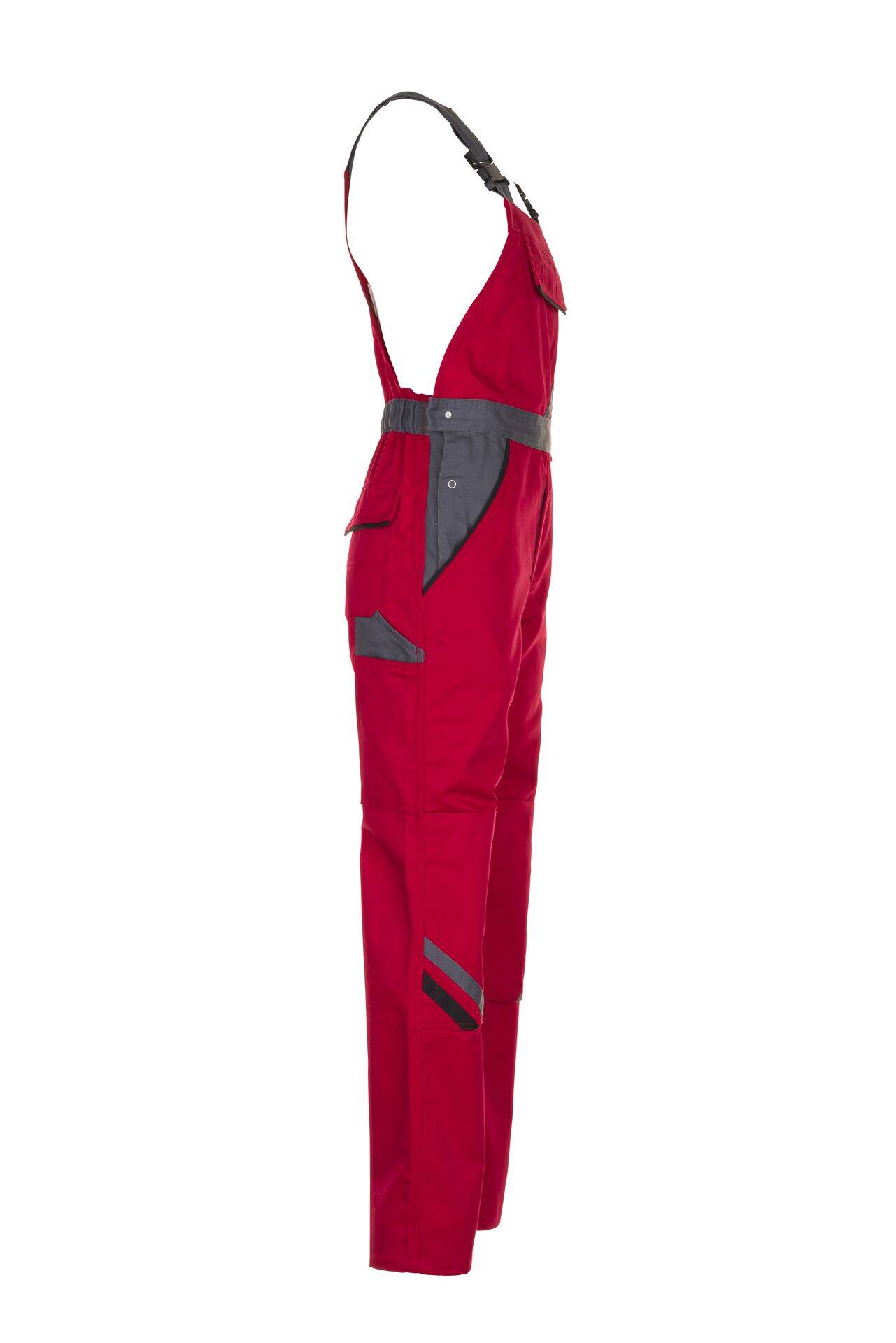Highline Latzhose rot/schiefer/schwarz Größe 66