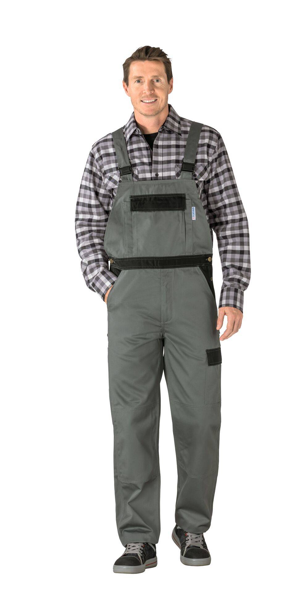 Tristep Latzhose grau/schwarz Größe 56