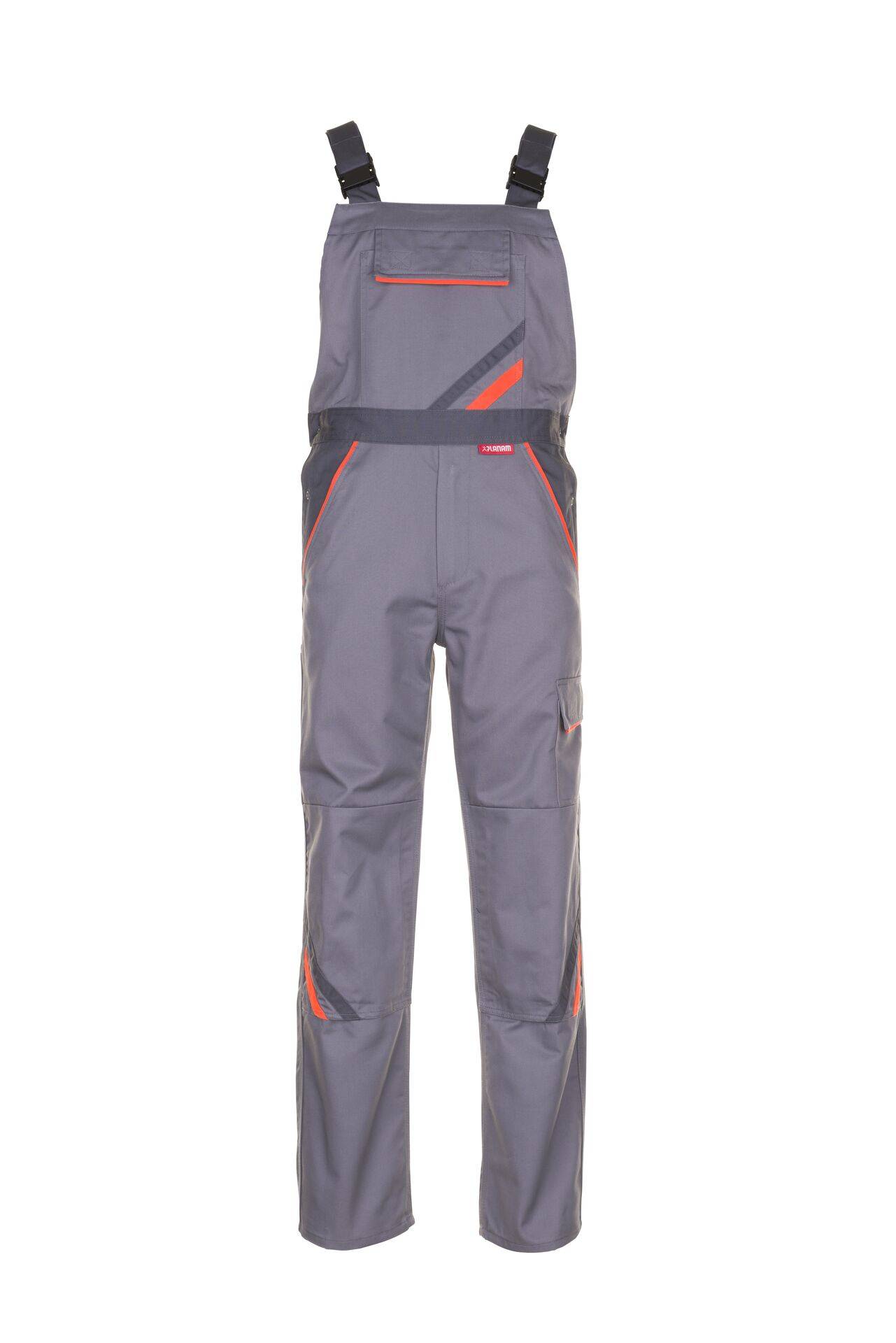 Visline Latzhose zink/orange/schiefer Größe 54