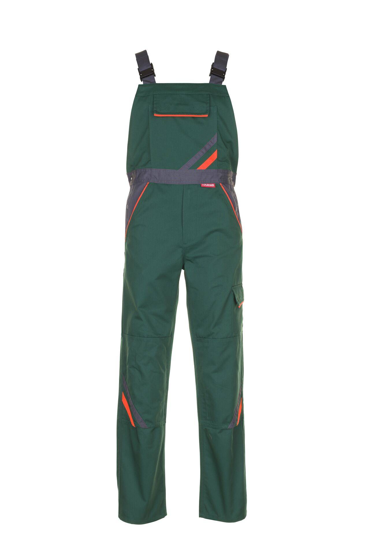 Visline Latzhose grün/orange/schiefer Größe 60