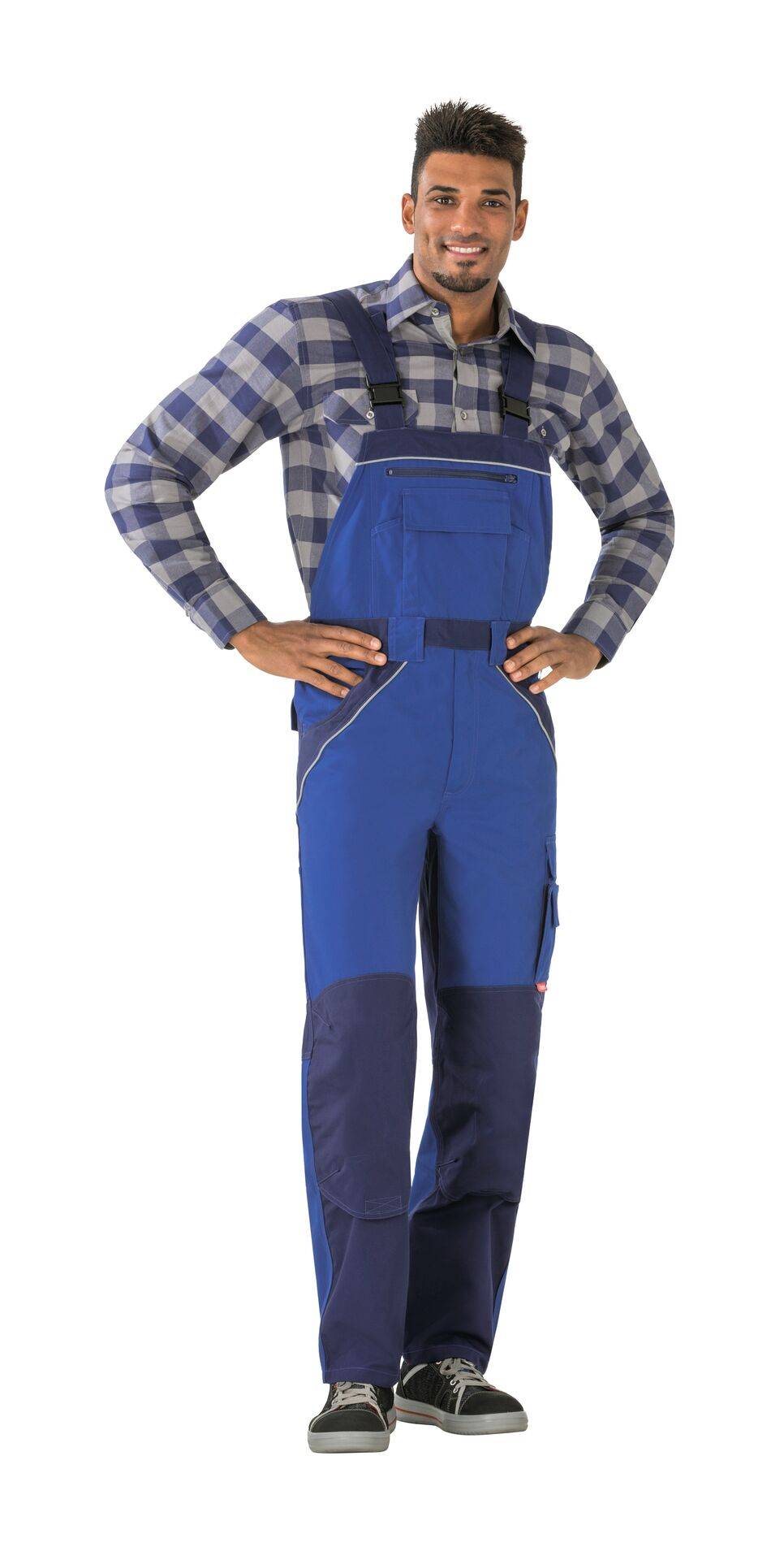 Plaline Latzhose kornblau/marine Größe 56