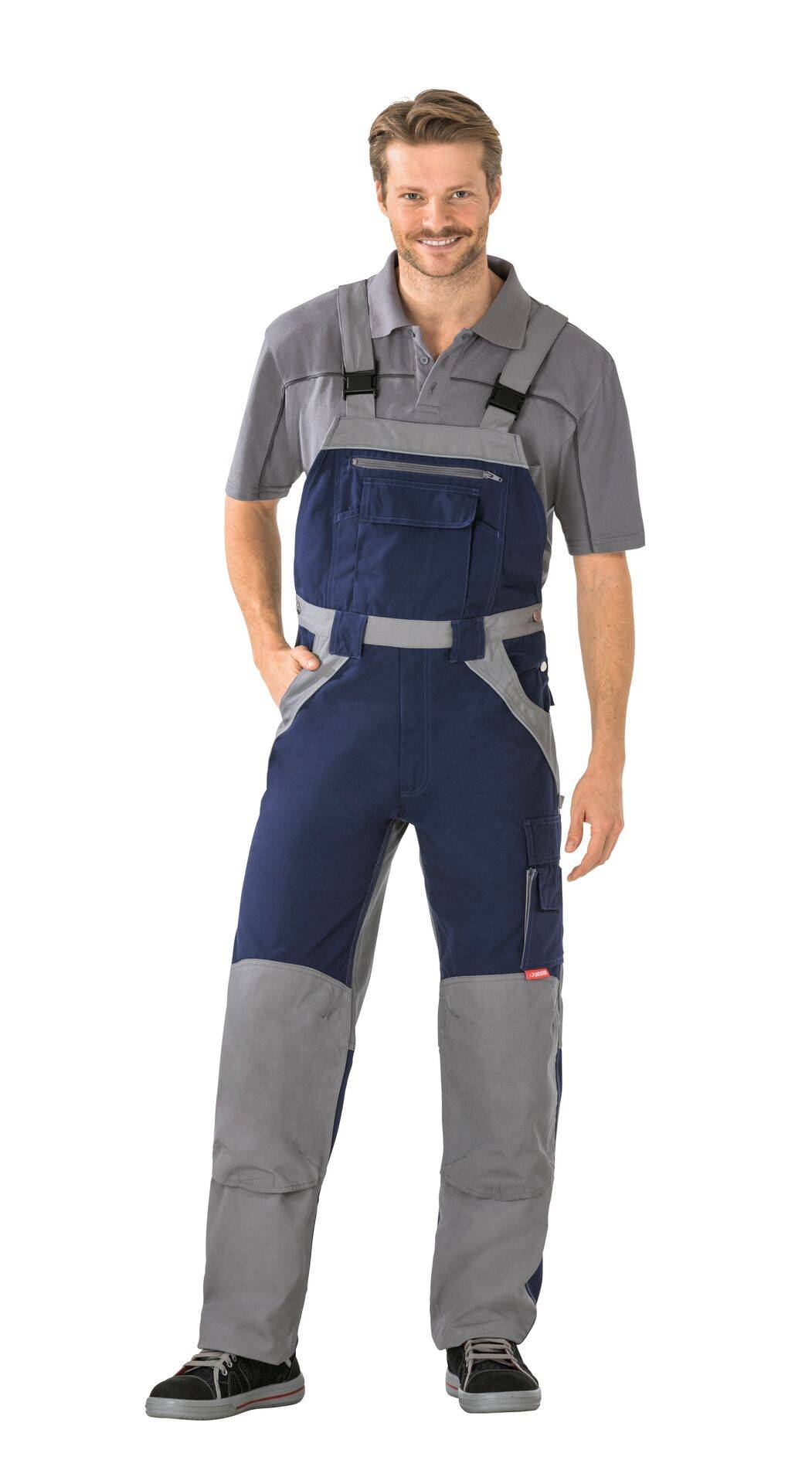Plaline Latzhose marine/zink Größe 62