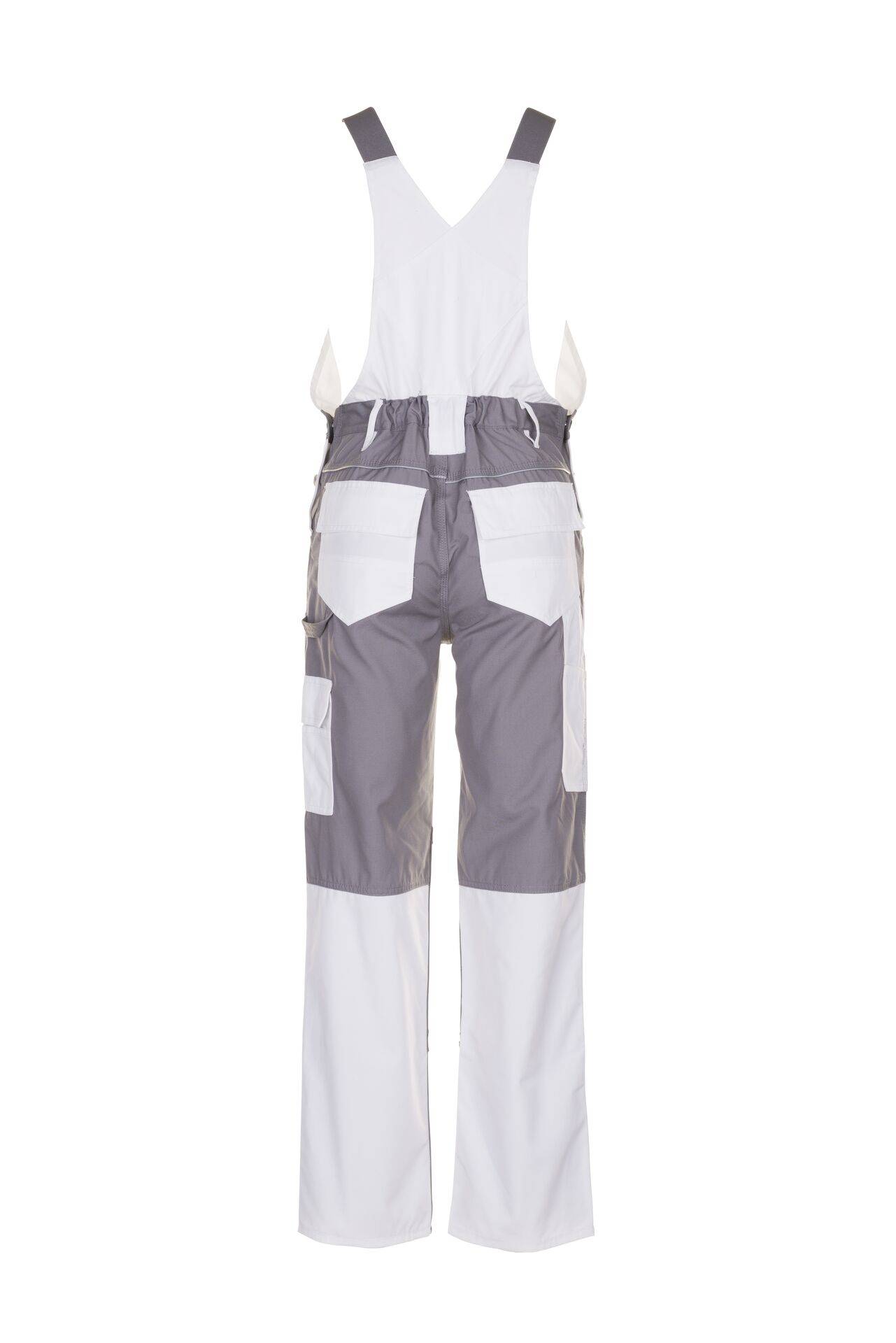 Plaline Latzhose reinweiß/zink Größe 110