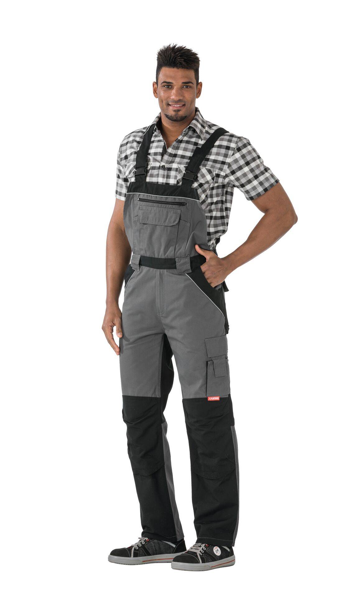 Plaline Latzhose schiefer/schwarz Größe 102