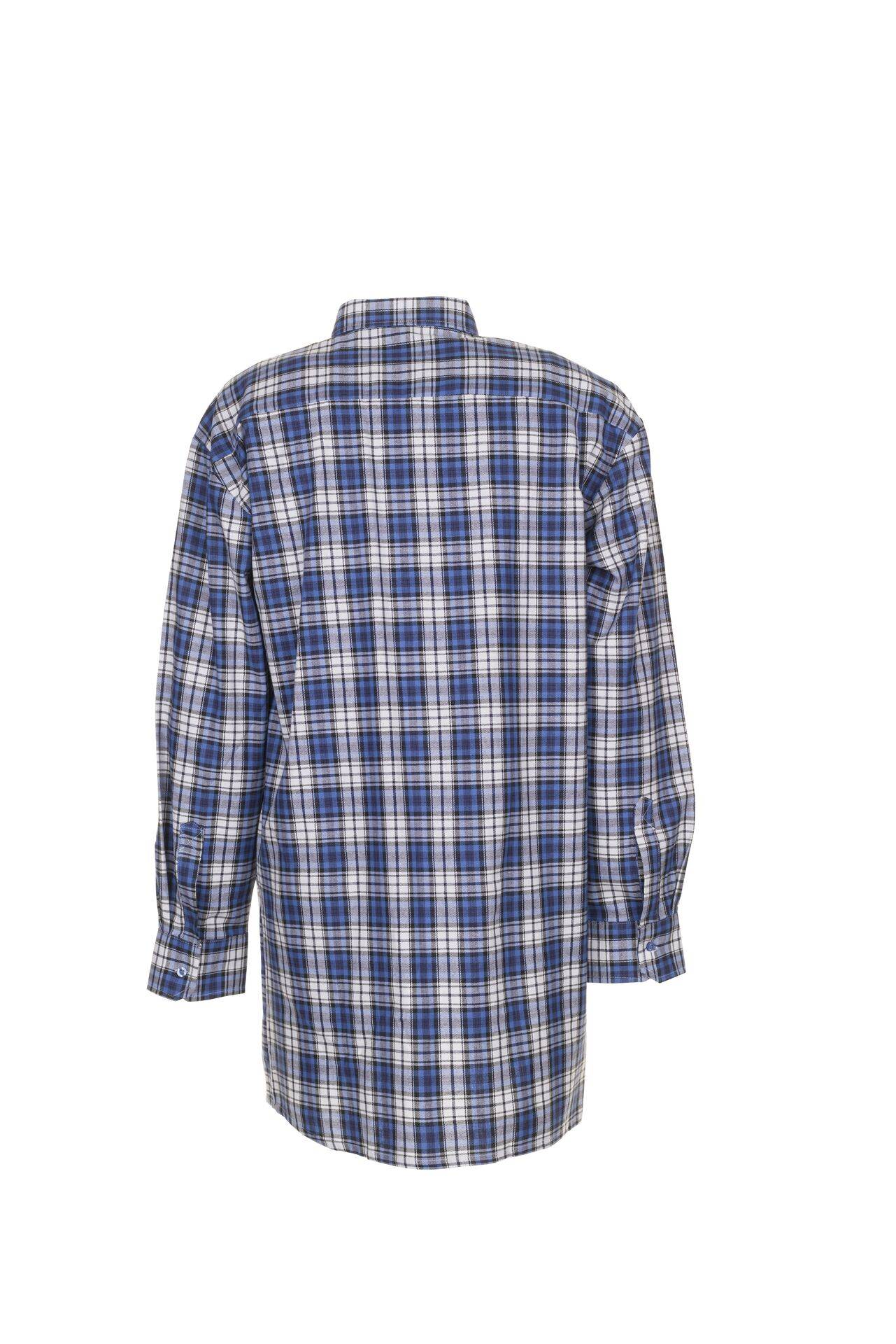 Hemden Flanellhemd 2001 1/1 Arm blau kariert Größe 37/38