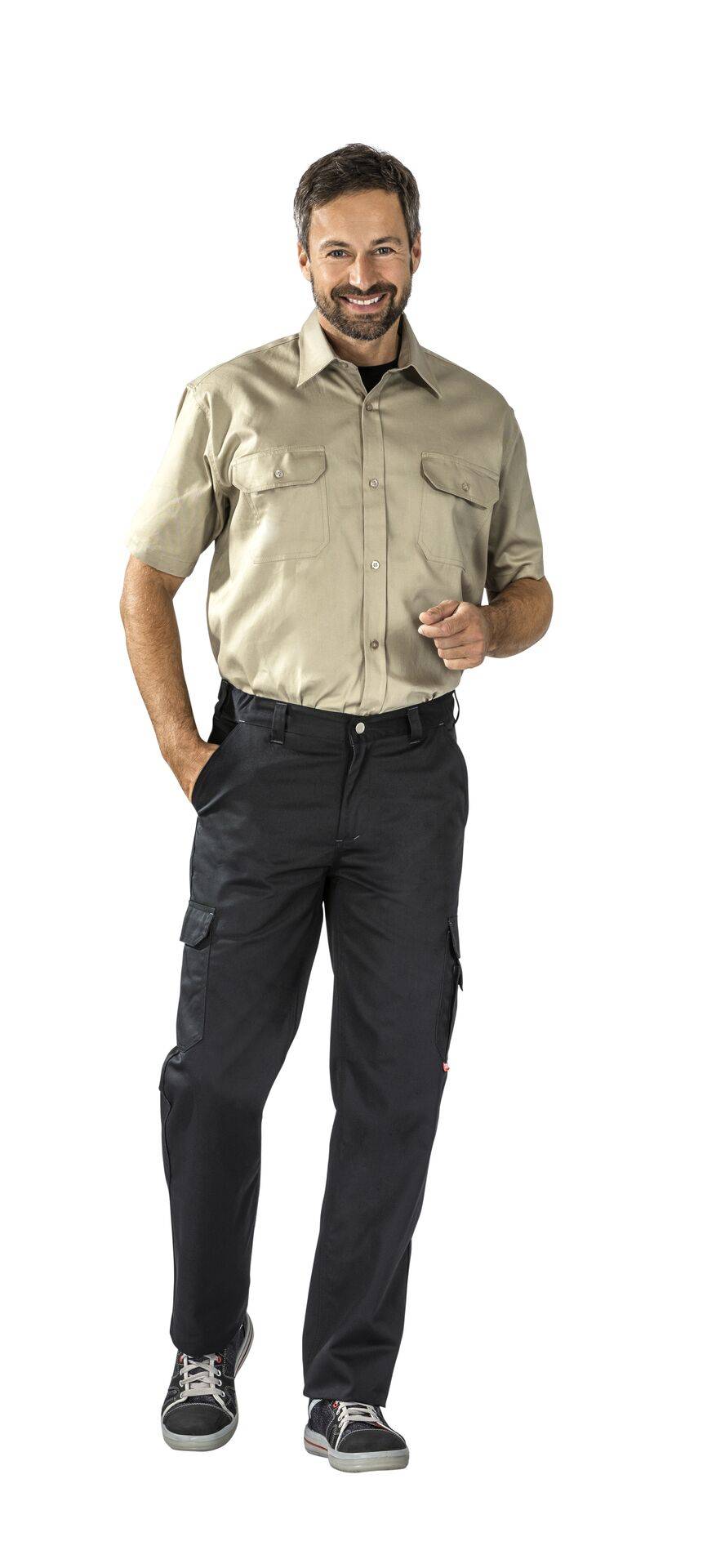 Hemden Köperhemd 1/4 Arm khaki Größe 43/44