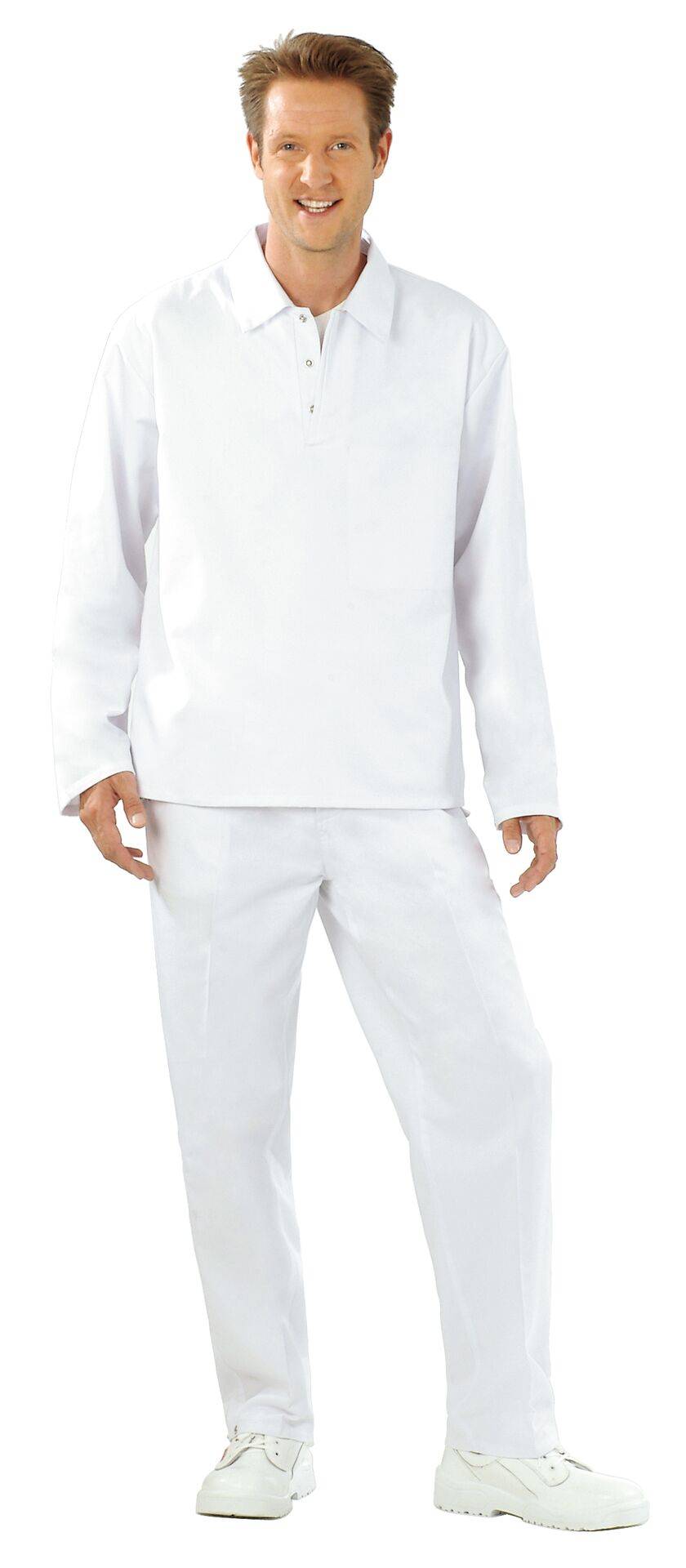 Food Herren Schlupfhemd reinweiß Größe 4XL