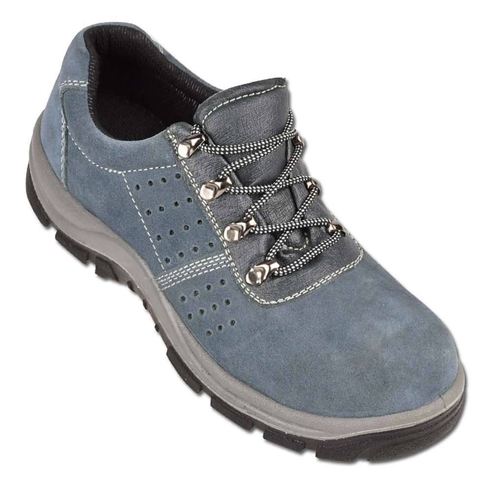 Arbeits-Halb-Schuhe - Gr. 46 - Weite 10,5 - grau - Schaft aus Velourleder - "Legendary" - S1 - mit Stahlkappe
