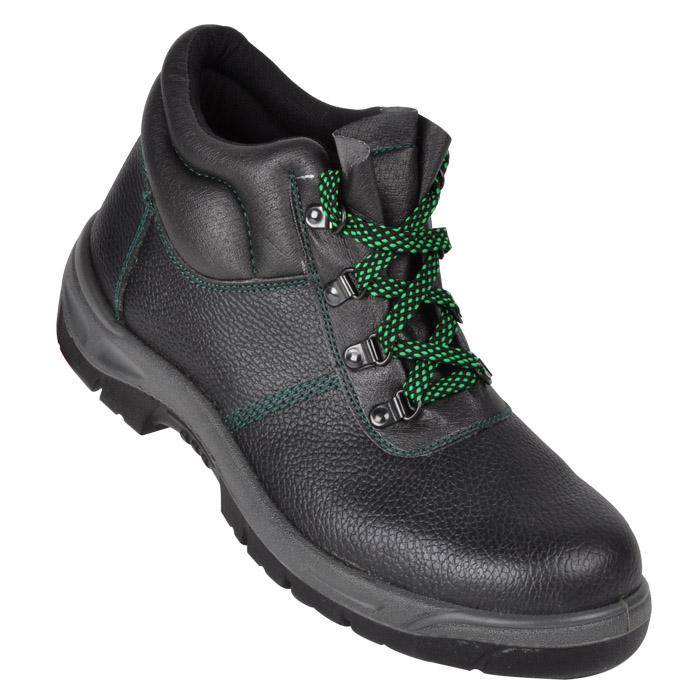 Schnür-Stiefel - Gr. 39 - Weite 10,5 - schwarz - Leder - "Wismar" - S3 - antistatische Brandsohle