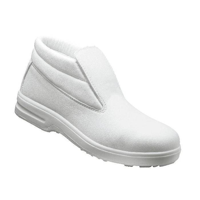 Slipper-Stiefel - Gr. 43 - SW 10,5 - weiß - Schaft aus Newteck - "ANDRIA" - S2 - mit Stahlkappe